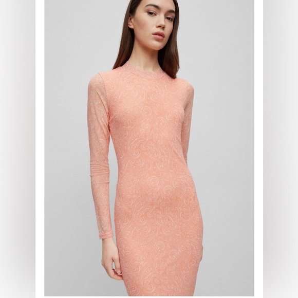 Hugo boss peach dress XS New without tags - Picture 6 of 6
